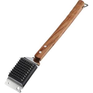 image:imageTramontina Churrasco 186Inch Stainless Steel Grill Cleaner Brush with Wood Handle and Pointed Bristles for Outdoor Grills BBQ AccessoriesGrill Brush