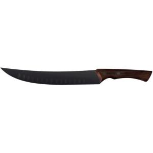 image:imageTramontina Churrasco Black Black Blade Stainless Carving Knife 250mm Best Design for Outdoor Use Gyu Knife Stainless Steel Blade Wood Handle Made in Brazil 22841110 TRAMONTINA BlackCarving Knife