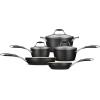 image:imageTramontina Ceramica Deluxe 3Quart Sauce Pan with Glass Lid Ceramic Non Stick Saucepan OvenSafe Metallic BlackCookware Set