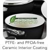 image:imageTramontina Ceramica Deluxe 3Quart Sauce Pan with Glass Lid Ceramic Non Stick Saucepan OvenSafe Metallic BlackCookware Set