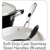 image:imageTramontina Ceramica Deluxe 3Quart Sauce Pan with Glass Lid Ceramic Non Stick Saucepan OvenSafe Metallic BlackCookware Set