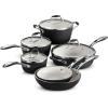 image:imageTramontina Ceramica Deluxe 3Quart Sauce Pan with Glass Lid Ceramic Non Stick Saucepan OvenSafe Metallic BlackCookware Set