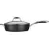 image:imageTramontina Ceramica Deluxe 3Quart Sauce Pan with Glass Lid Ceramic Non Stick Saucepan OvenSafe Metallic BlackDeep Skillet