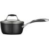 image:imageTramontina Ceramica Deluxe 3Quart Sauce Pan with Glass Lid Ceramic Non Stick Saucepan OvenSafe Metallic BlackSauce Pan