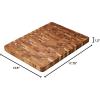 image:imageTramontina Chopping Board Teak Wood EndGrain 1775 in x 135 in  81000028DS