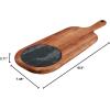 image:imageTramontina Provence 2Piece Cheese Serving Board with Marble Insert African Mahogany Cutting Board Natural Oil Finish