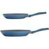 image:imageTramontina Solara 10 amp 12Inch Ceramic Non Stick Frying Pan Set HeavyGauge Aluminum Skillet with Nonstick Coating Dishwasher and Oven Safe Red 2PackBlue