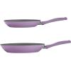 image:imageTramontina Solara 10 amp 12Inch Ceramic Non Stick Frying Pan Set HeavyGauge Aluminum Skillet with Nonstick Coating Dishwasher and Oven Safe Red 2PackPurple