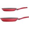 image:imageTramontina Solara 10 amp 12Inch Ceramic Non Stick Frying Pan Set HeavyGauge Aluminum Skillet with Nonstick Coating Dishwasher and Oven Safe Red 2PackRed