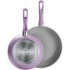 image:imageTramontina Solara 10 amp 12Inch Ceramic Non Stick Frying Pan Set HeavyGauge Aluminum Skillet with Nonstick Coating Dishwasher and Oven Safe Red 2PackPurple