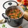 image:imageTramontina Ceramic Non Stick 6Piece Nesting Sauce Pan Set with Lids  Stackable Nonstick Cookware Set Dishwasher and Oven Safe Dark GrayDark Gray Ceramic