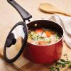 image:imageTramontina Ceramic Non Stick 6Piece Nesting Sauce Pan Set with Lids  Stackable Nonstick Cookware Set Dishwasher and Oven Safe Dark GrayRed