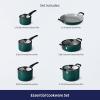 image:imageTramontina Ceramic Non Stick 6Piece Nesting Sauce Pan Set with Lids  Stackable Nonstick Cookware Set Dishwasher and Oven Safe Dark GrayTeal Ceramic