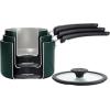 image:imageTramontina Ceramic Non Stick 6Piece Nesting Sauce Pan Set with Lids  Stackable Nonstick Cookware Set Dishwasher and Oven Safe Dark GrayTeal Ceramic