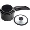 image:imageTramontina Ceramic Non Stick 6Piece Nesting Sauce Pan Set with Lids  Stackable Nonstick Cookware Set Dishwasher and Oven Safe Dark GrayGray