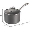 image:imageTramontina OnyxPro Hard Anodized Non Stick 8Piece Cookware Set with Glass Lids Pots and Pans Kitchen Set Oven SafeSauce Pan