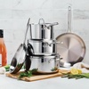 image:imageTramontina Signature TriPly Clad Stainless Steel 10Piece Cookware Set with Lids Pots and Pans Kitchen Set InductionReady DishwasherSafe NSFCertified Made in Brazil8Piece