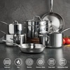 image:imageTramontina Signature TriPly Clad Stainless Steel 10Piece Cookware Set with Lids Pots and Pans Kitchen Set InductionReady DishwasherSafe NSFCertified Made in Brazil11Piece