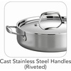 image:imageTramontina Signature TriPly Clad Stainless Steel 6Quart Braiser Pan with Lid InductionReady DishwasherSafe NSFCertified Made in BrazilBRAISER