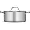 image:imageTramontina Signature TriPly Clad Stainless Steel 6Quart Braiser Pan with Lid InductionReady DishwasherSafe NSFCertified Made in BrazilDUTCH OVEN