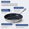 image:imageTramontina Signature TriPly Clad Stainless Steel 6Quart Braiser Pan with Lid InductionReady DishwasherSafe NSFCertified Made in BrazilFRY PAN Ceramic