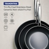 image:imageTramontina Signature TriPly Clad Stainless Steel 6Quart Braiser Pan with Lid InductionReady DishwasherSafe NSFCertified Made in BrazilFRY PAN Ceramic