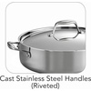 image:imageTramontina Signature TriPly Clad Stainless Steel 6Quart Braiser Pan with Lid InductionReady DishwasherSafe NSFCertified Made in BrazilSAUTE PAN