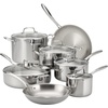 image:imageTramontina TriPly Clad Stainless Steel 8Piece Cookware Set with Glass Lids Pots and Pans Kitchen Set InductionReady DishwasherSafe NSFCertifiedCookware Set