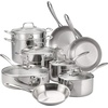 image:imageTramontina TriPly Clad Stainless Steel 8Piece Cookware Set with Glass Lids Pots and Pans Kitchen Set InductionReady DishwasherSafe NSFCertifiedCookware Set