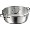image:imageTramontina Tempo TriPly Base Stainless Steel 6Quart Braiser Pan with Glass Lid InductionReady OvenSafe DishwasherSafeBraiser