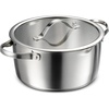 image:imageTramontina Tempo TriPly Base Stainless Steel 6Quart Braiser Pan with Glass Lid InductionReady OvenSafe DishwasherSafeDutch Oven