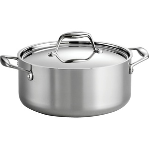 image:imageTramontina Signature TriPly Clad Stainless Steel 6Quart Braiser Pan with Lid InductionReady DishwasherSafe NSFCertified Made in BrazilDUTCH OVEN