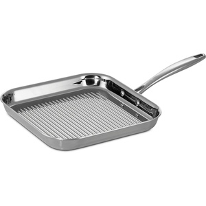 image:imageTramontina Signature TriPly Clad Stainless Steel 6Quart Braiser Pan with Lid InductionReady DishwasherSafe NSFCertified Made in BrazilGRILL PAN
