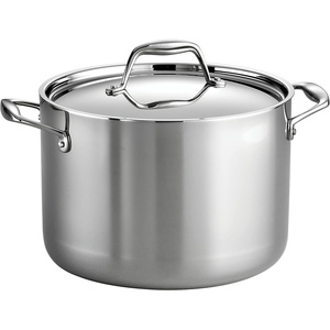 image:imageTramontina Signature TriPly Clad Stainless Steel 6Quart Braiser Pan with Lid InductionReady DishwasherSafe NSFCertified Made in BrazilSTOCK POT
