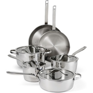 image:imageTramontina Tempo TriPly Base Stainless Steel 6Quart Braiser Pan with Glass Lid InductionReady OvenSafe DishwasherSafeCookware Set