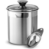 image:imageTramontina 6Piece Food Storage Containers with Lids and Measuring Scoops Stainless Steel Reusable Canister Set Kitchen Pantry Organizer for Oats Flour Cereal Sugar Snacks and more