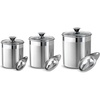 image:imageTramontina 6Piece Food Storage Containers with Lids and Measuring Scoops Stainless Steel Reusable Canister Set Kitchen Pantry Organizer for Oats Flour Cereal Sugar Snacks and more