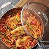image:imageTramontina TriPly Clad Stainless Steel 6Quart Braiser Pan with Glass Lid InductionReady DishwasherSafe NSFCertifiedBraiser