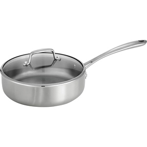 image:imageTramontina TriPly Clad Stainless Steel 6Quart Braiser Pan with Glass Lid InductionReady DishwasherSafe NSFCertifiedSaute Pan
