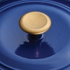 image:imageTramontina 7 Qt Enameled Cast Iron Covered Tall Round Dutch Oven Latte  80131353DSClassic Blue Gold Knob