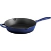 image:imageTramontina Bestow Enameled Cast Iron Skillet with Lid 12inch Frying Pan Cactus with Gold KnobBlue