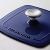 image:imageTramontina Bestow Enameled Cast Iron Skillet with Lid 12inch Frying Pan Cactus with Gold KnobBlue