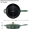 image:imageTramontina Bestow Enameled Cast Iron Skillet with Lid 12inch Frying Pan Cactus with Gold KnobCactus