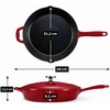 image:imageTramontina Bestow Enameled Cast Iron Skillet with Lid 12inch Frying Pan Cactus with Gold KnobRed