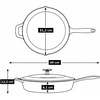image:imageTramontina Bestow Enameled Cast Iron Skillet with Lid 12inch Frying Pan Cactus with Gold KnobRed