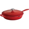 image:imageTramontina Bestow Enameled Cast Iron Skillet with Lid 12inch Frying Pan Cactus with Gold KnobRed