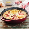 image:imageTramontina Bestow Enameled Cast Iron Skillet with Lid 12inch Frying Pan Cactus with Gold KnobRed