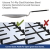 image:imageTramontina Utsava 105Inch TriPly Clad Stainless Steel CeramicCoated Curved Chapati Tawa Nonstick Concave Tava Pan for RotiStainless Steel