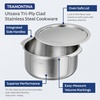 image:imageTramontina Utsava 175Quart TriPly Clad Stainless Steel Tope with Lid Small Patila Pot for Indian CookingStainless Steel