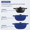 image:imageTramontina Utsava 23Quart PreSeasoned Cast Iron Kadai with Lid Small Kadhai Pot for Indian Cooking23Quart